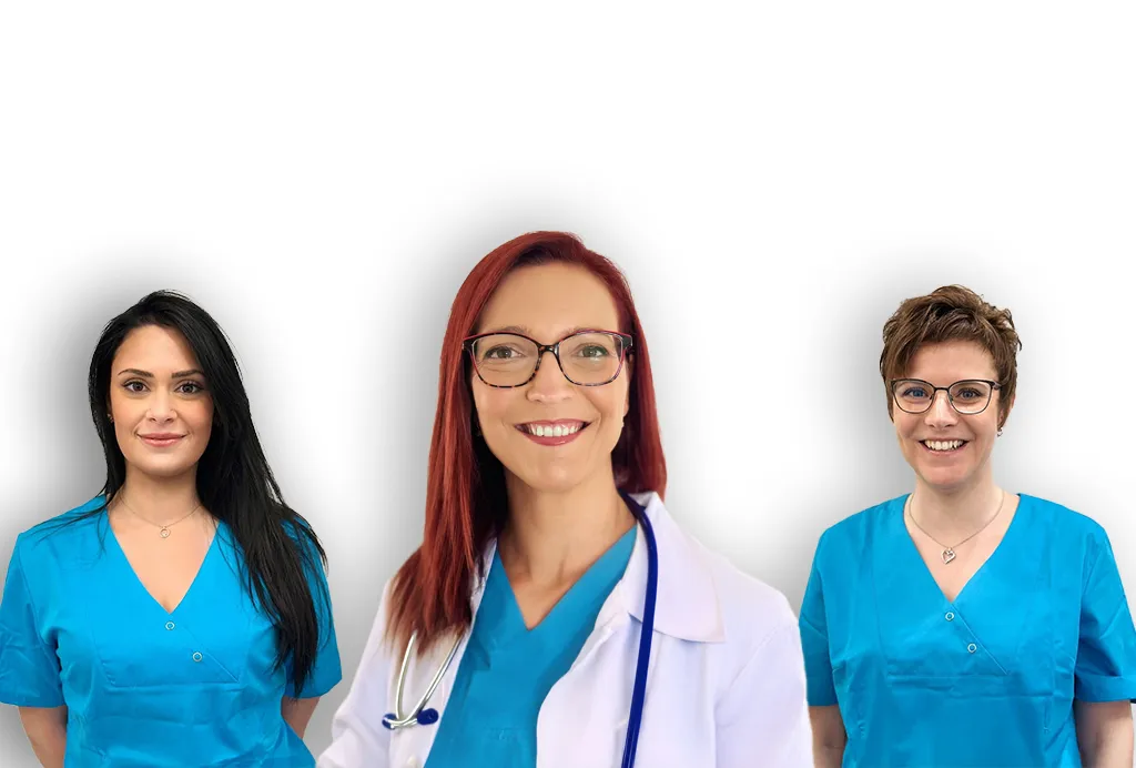 Team der Praxis Dr. Lilia Errani – Empfangspersonal und Assistentinnen (nicht die Ärztin)